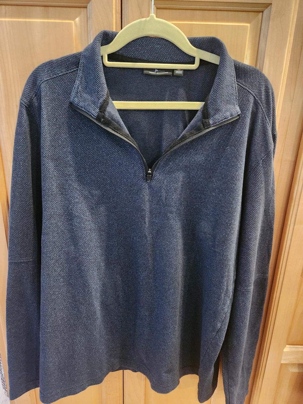 Marc Anthony Navy Half-Zip Textured Pullover